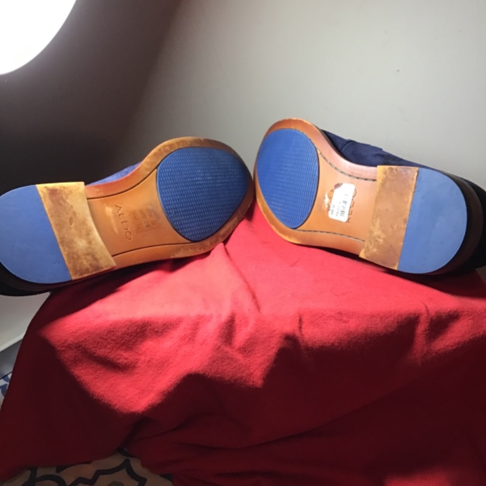 😎ALDO, new cond, size 9.5, blue suede loafers, see photos, no box 🔥 - Picture 5 of 7